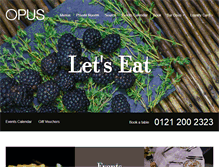 Tablet Screenshot of opusrestaurant.co.uk